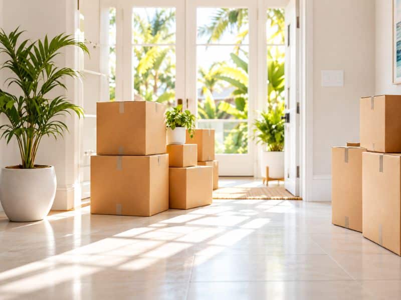 Clean home prepared for a move