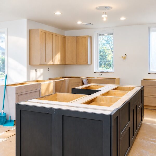 Bright Kitchen Renovation Progress Shot